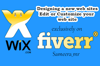 design,edit or customize wix web sites within 48hrs