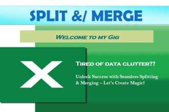 split or merge your xls, xlsx messy data file