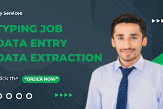 do typing job, data entry and data extraction