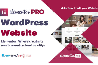 create a complete wordpress website using elementor pro