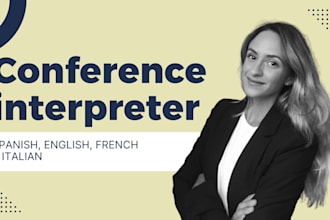 be your spanish interpreter for video calls, meetings and events