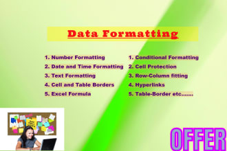 ms excel data formatting