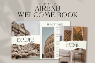 create a ready to edit airbnb welcome book template