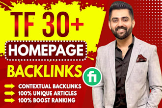 make high tf 30 homepage SEO backlinks