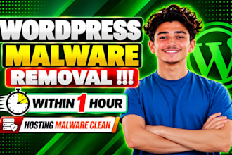 fix hacked website, malware removal from wordpress n full hossting cpanel server
