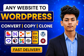 design, duplicate, copy, clone redesign wordpress website using elementor