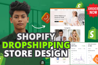 build shopify online store create shopify dropshipping ecommerce website design