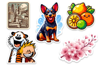 design unique stickers,graphics and icons using ai