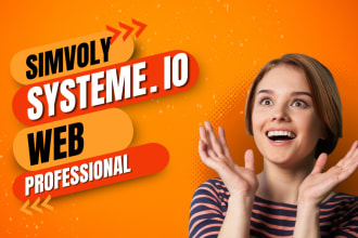create simvoly website, sales funnel using simvoly or systeme io