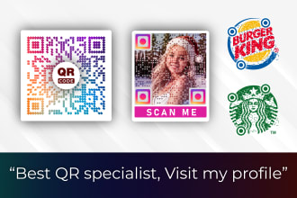 generate a stylish custom business qr code card design with a logo in 1 hour