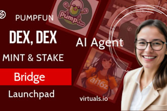 make staking and presale dex defi pumpfun virtuals ai agent on solana evm