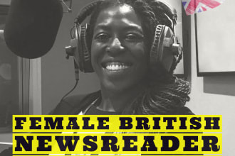 voice a news report with a female british accent