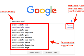 launch your keyword for google autocomplete, bing autosuggestion, local seo