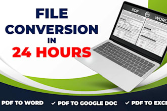 convert pdf to word, pdf to excel or data entry in 24 hours