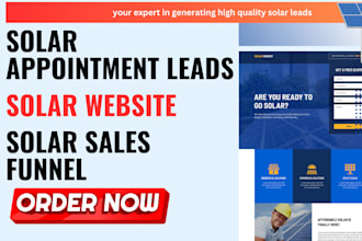 generate exclusive solar leads via solar appointment website solar sales funnel