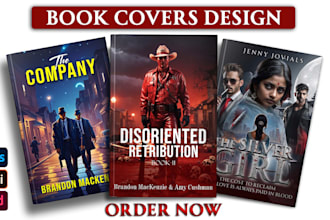 do fantasy book cover, horror, erotic, or romance cover design
