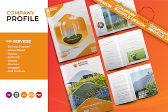 design unique company profile, brochure, annual report, magazine and white paper