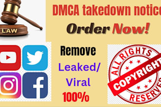 remove leaked infringing copyright from facebook instagram twitter tiktok