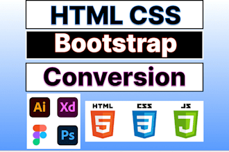 do HTML CSS bootstrap conversion on your webpage