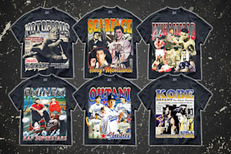 create a rap tee vintage old school 90s bootleg tshirt