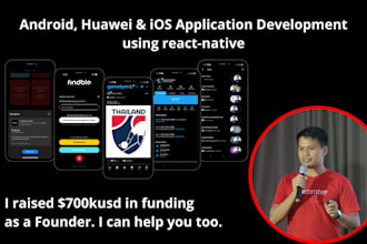 develop a mobile and web application using react native