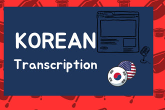 transcript and translate korean video and audio