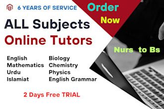 be your all subjects tutors from nurs to bs with free trial