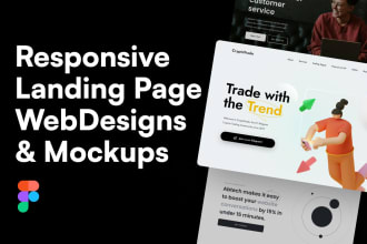 design a beautiful responsive landing page website designs