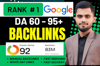 create seo backlinks high da authority link building service for google ranking