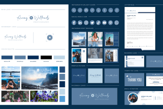 design a hand drawn feminine signature logo and complete branding kit for you