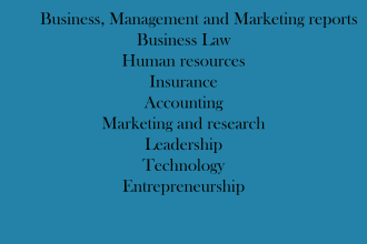 do business plan, strategic management, marketing and human resource reports