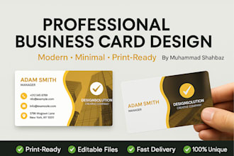 design minimal and simple business card design
