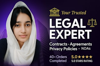 draft legal contracts, agreements, nda, terms and conditions