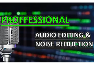 do audio editing, audio cleaning and remove background noise