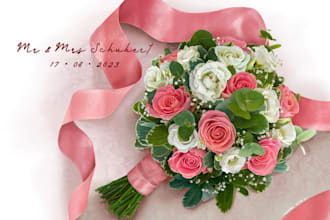 draw or paint your chosen bouquet of flowers
