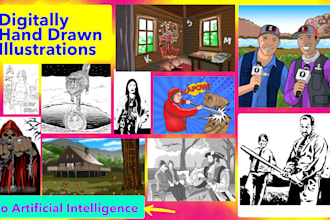 draw digital painting, digital illustration and concept art