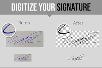 do vectorize or digitalize your signature