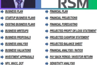 financial analysis, financial model, projections, dcf, ratio analysis, npv, waac
