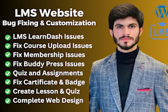 fix errors in wordpress lms website with learndash lms issues in 12 hour