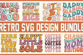 do make a retro wavy groovy typography t shirt designs