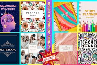 design custom planners, journals, calendar, notebook cover