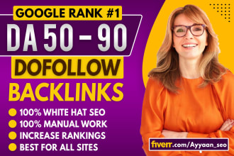 create high da 50 to 90 SEO dofollow backlinks