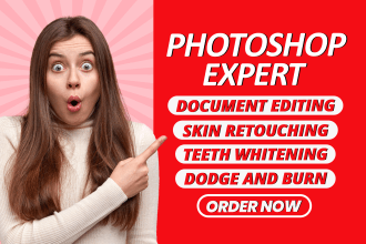 do photoshop retouching for portraits, headshots and documents