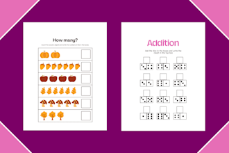 create worksheet for kids and to sell on etsy