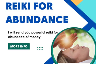 perform abundance reiki session for money, job