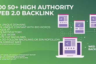 200 50 plus high authority web 2 0 backlinks