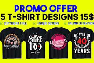 do unique t shirt design for print on demand business