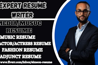 write entertainment, media, music producer, film maker resume