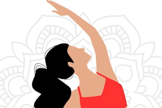 redraw line art  illustration and yoga, fitness, exercise pose illustrations