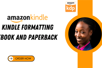 do ebook kindle formatting, paperback formatting for amazon KDP book publishing